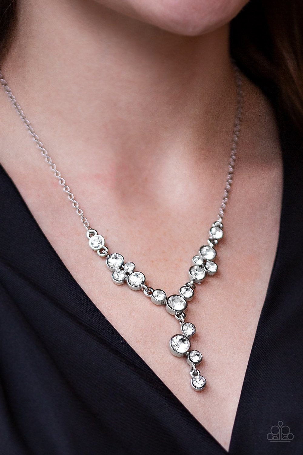 Paparazzi Accessories Five Star Starlet - White Necklaces - Lady T Accessories