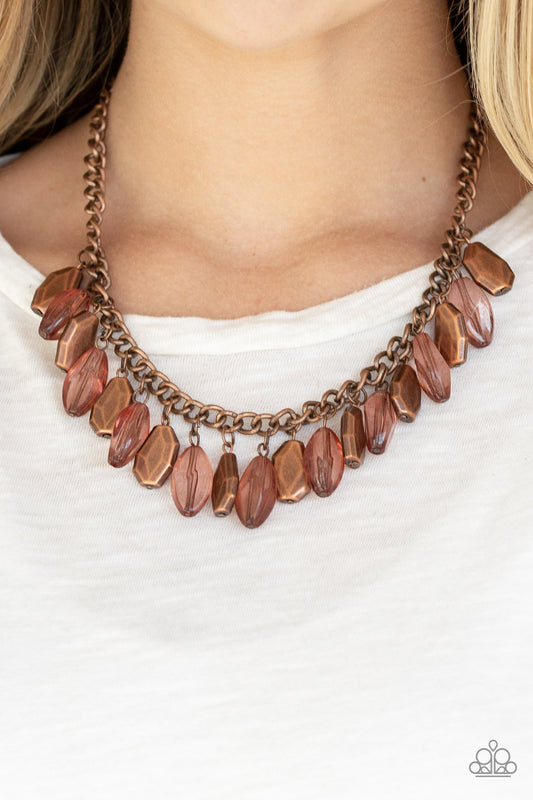 Paparazzi Accessories Fringe Fabulous - Copper Necklaces - Lady T Accessories
