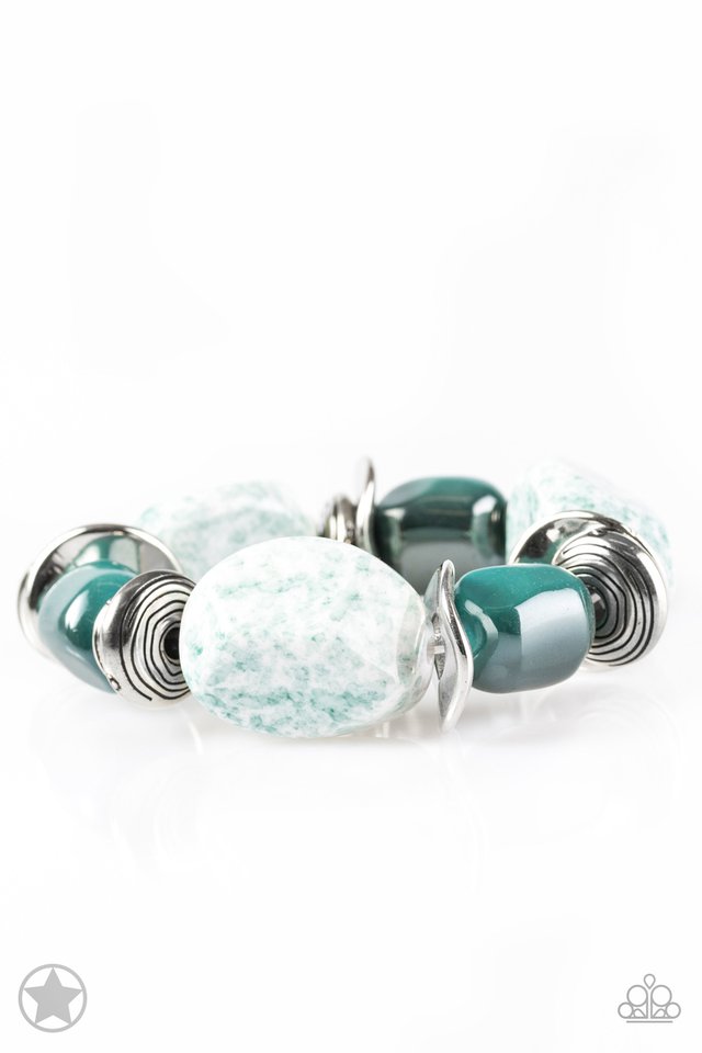 Paparazzi Accessories Glaze of Glory - Blue Blockbusters Bracelets - Lady T Accessories