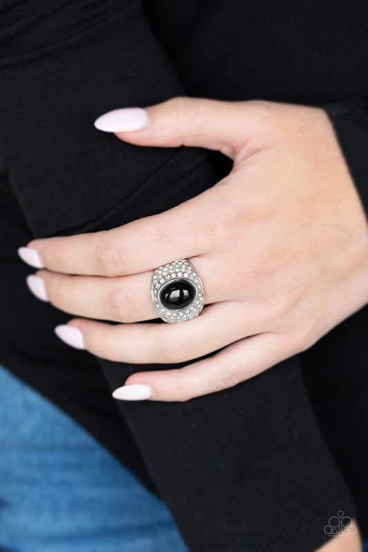 Paparazzi Accessories Gliterring Go-Getter - Black Rings - Lady T Accessories