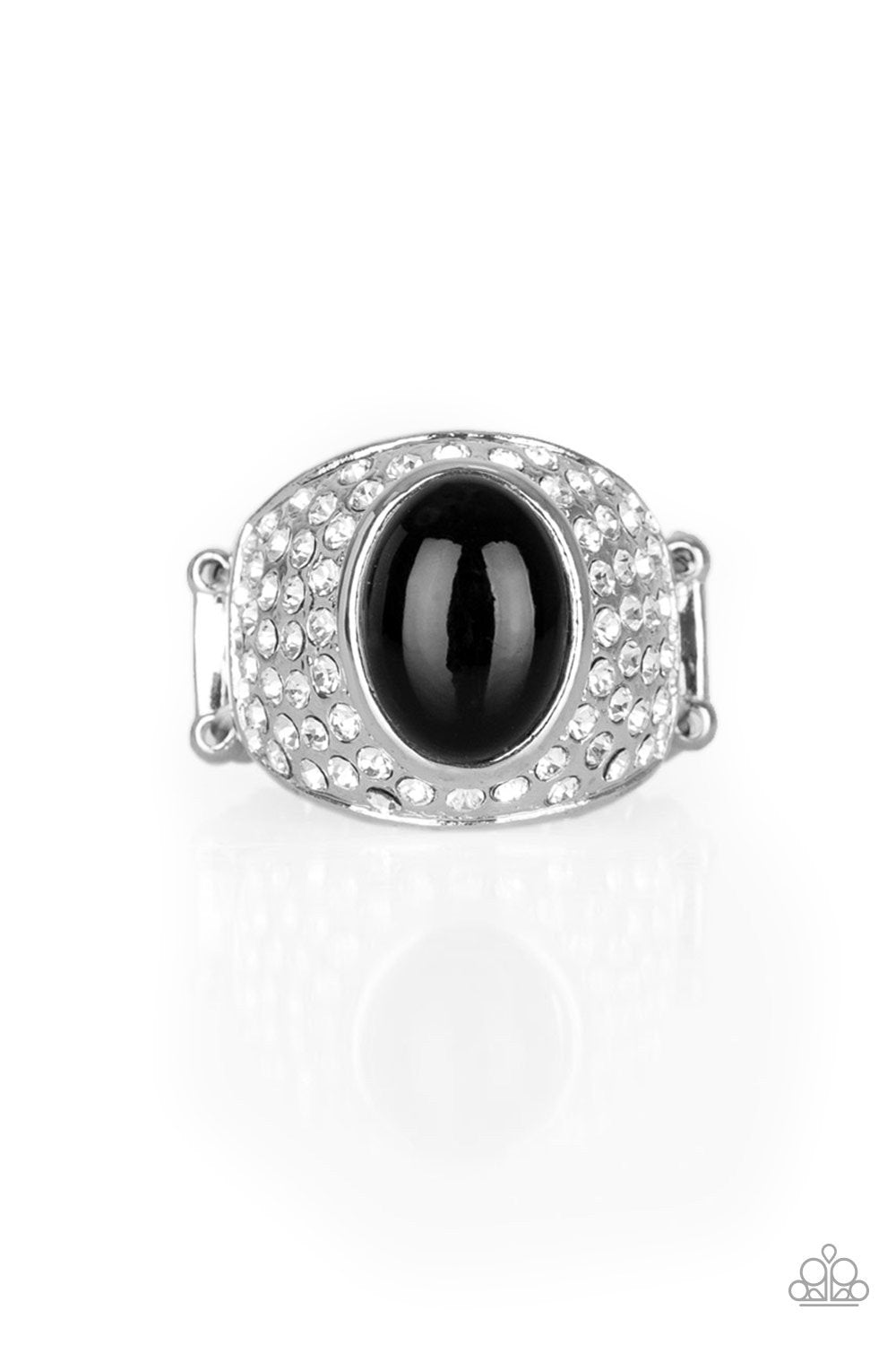 Paparazzi Accessories Gliterring Go-Getter - Black Rings - Lady T Accessories