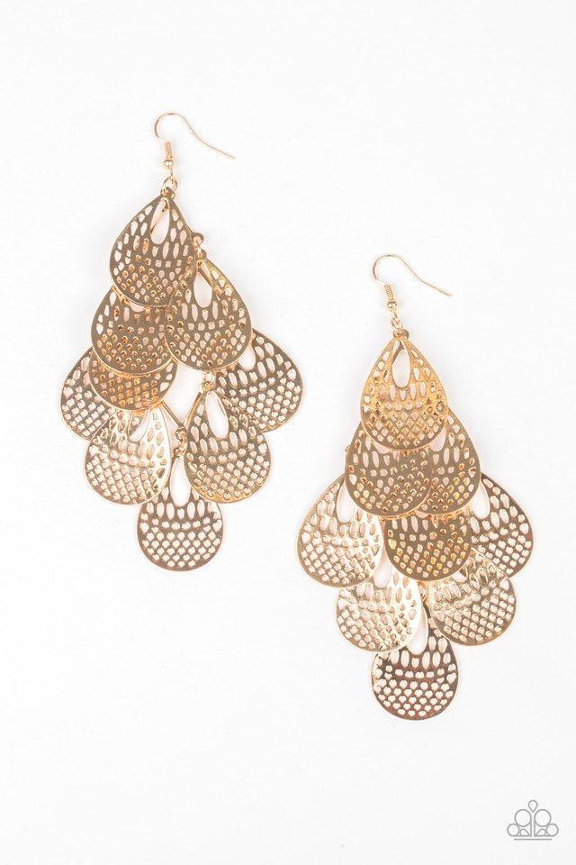 Paparazzi Accessories Lure Them In - Gold Earrings - Lady T Accessories