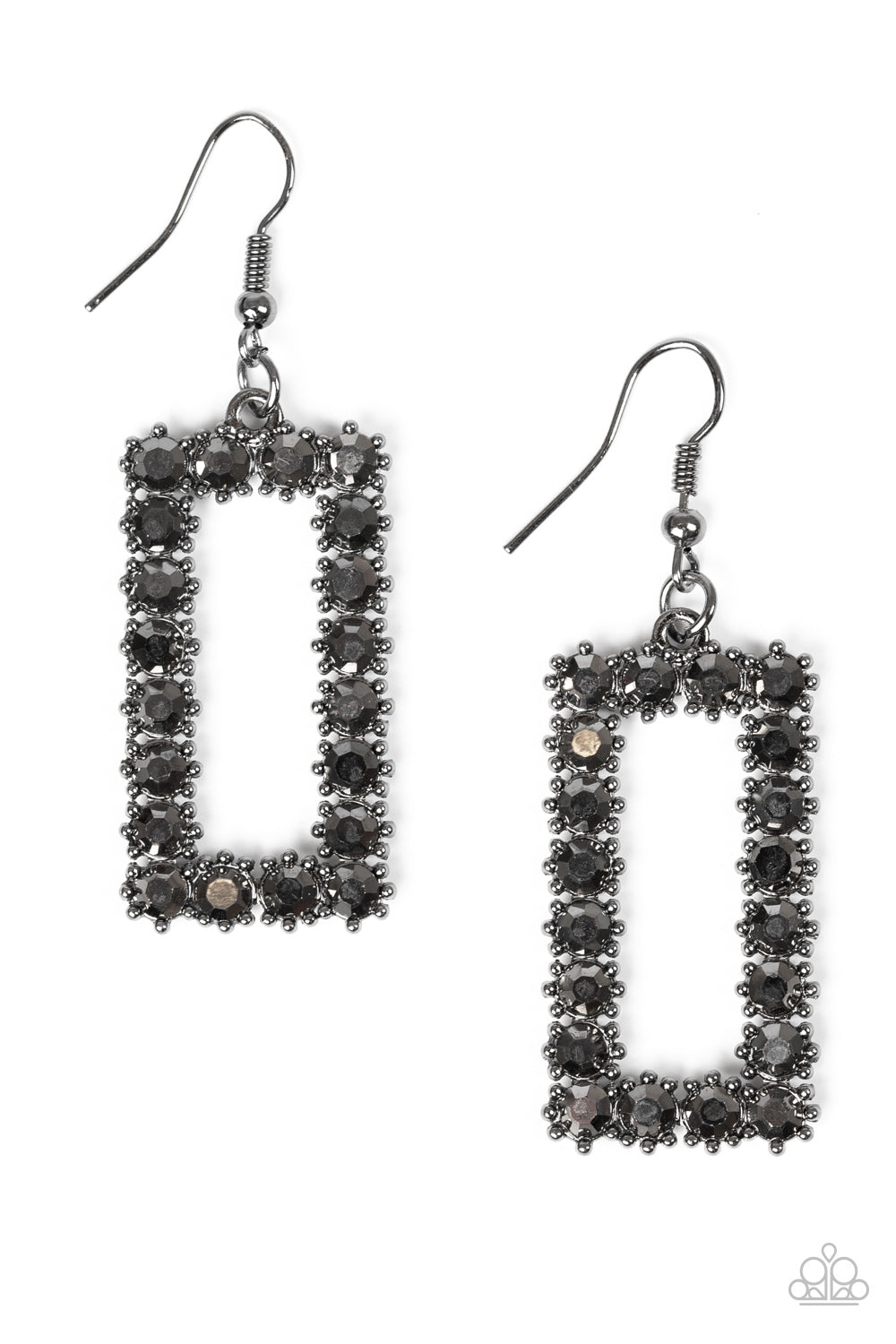 Paparazzi Accessories Mirror Mirror - Black Earrings - Lady T Accessories