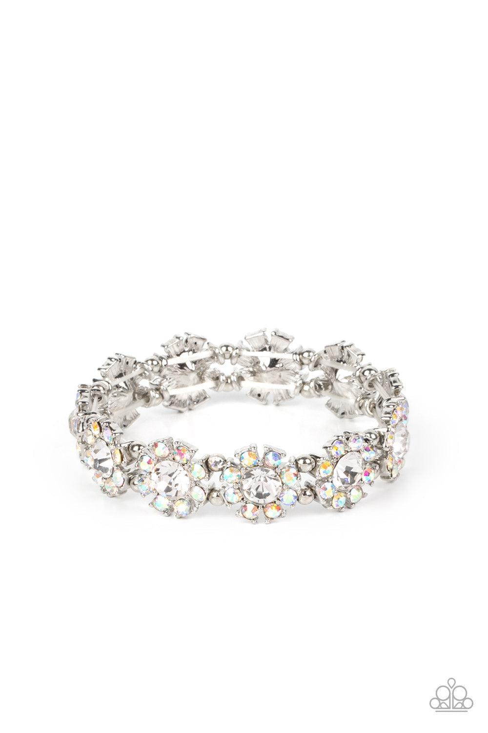 Paparazzi Accessories - Premium Perennial - Multi Iridescent July 2022 Life of the Party - Paparazzi Bracelets