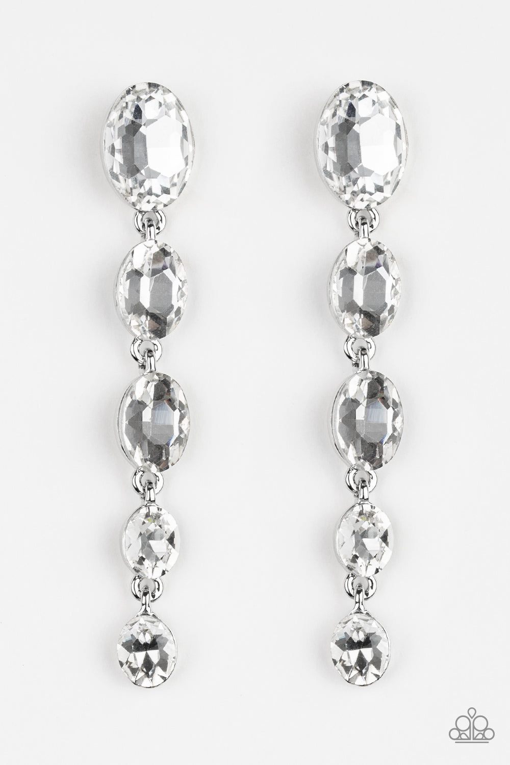 Paparazzi Accessories Red Carpet Radiance - White Earrings - Lady T Accessories