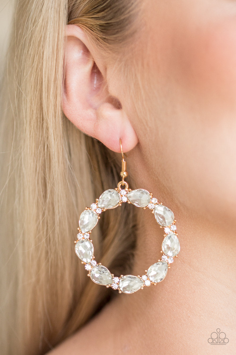 Ring Around the Rhinestones - Gold - Lady T Accessories