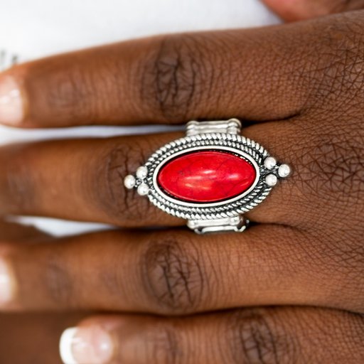Paparazzi Accessories Summer Sandstone - Red Rings - Lady T Accessories