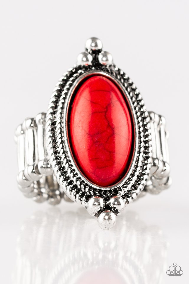 Paparazzi Accessories Summer Sandstone - Red Rings - Lady T Accessories