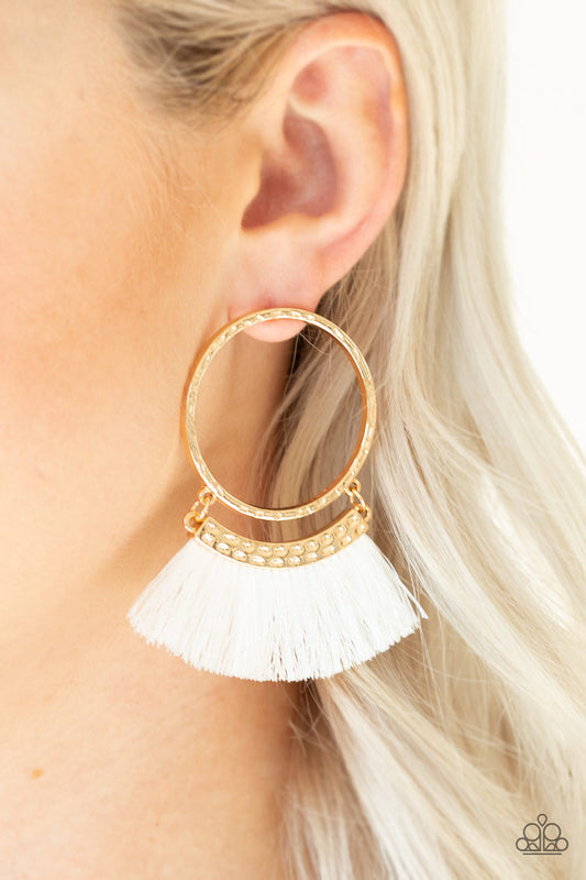 Paparazzi Accessories This is Sparta - Gold Earrings - Lady T Accessories