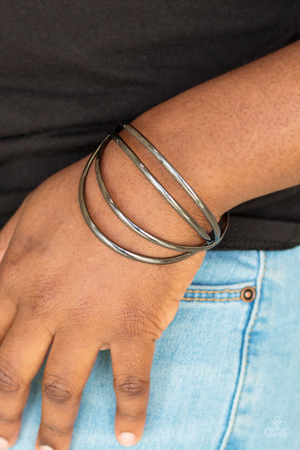 Paparazzi Accessories Take a Catwalk - Black Bracelets - Lady T Accessories