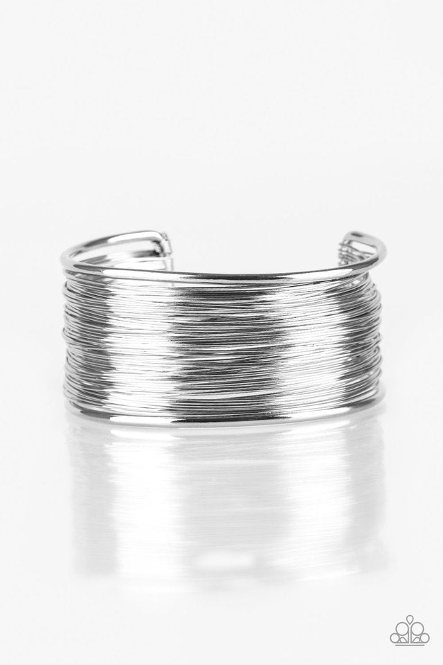 Paparazzi Accessories Wire Warrior - Silver Bracelets - Lady T Accessories