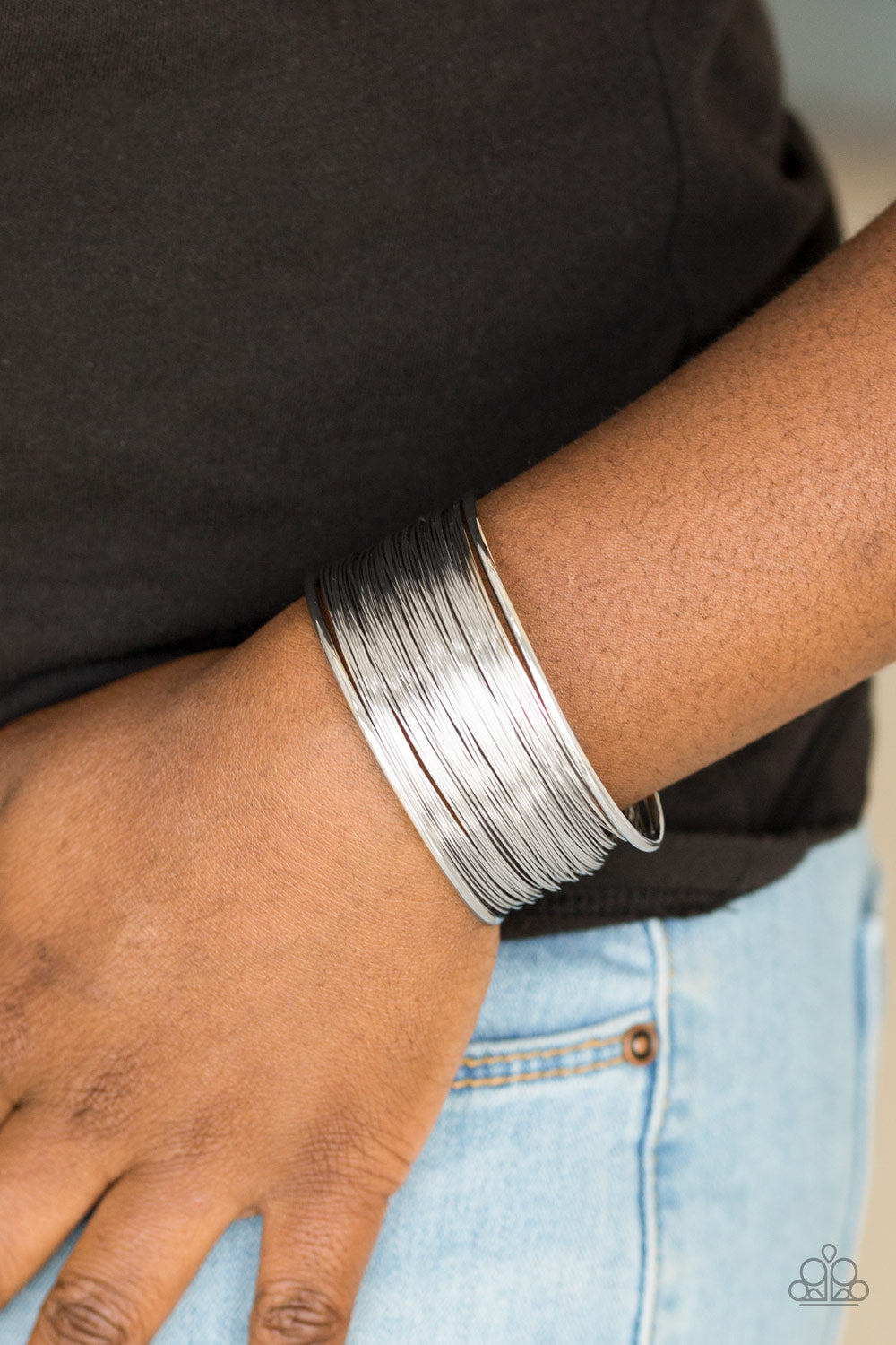 Paparazzi Accessories Wire Warrior - Silver Bracelets - Lady T Accessories
