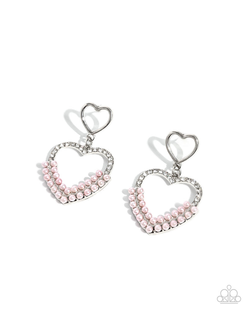 Paparazzi Accessories - Dangling Damsel - Pink Earrings