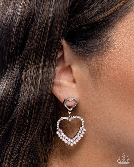 Paparazzi Accessories - Dangling Damsel - Pink Earrings