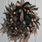 Chocolate Brown and Champagne Gold Wreath