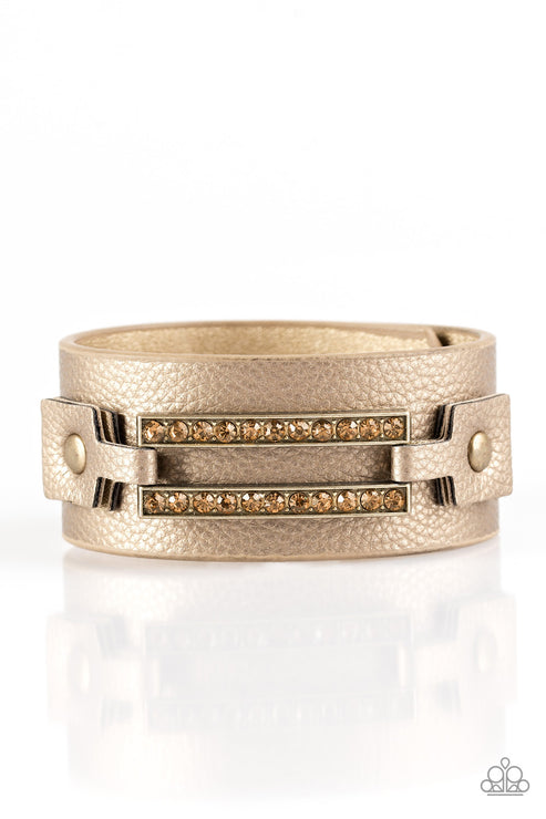 Street Glam - Brass Wrap Bracelet