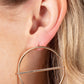 Paparazzi Accessories - Dynamic Diameter - Gold Earrings a glistening gold bar runs horizontally across the center of an oversized gold hoop, adding a timeless twist to the classic display. Earring attaches to a standard post fitting.  Sold as one pair of post earrings.