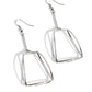 Paparazzi Accessories - Trapezoidal Transdescence - Silver Earrings