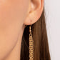 Paparazzi Accessories - WOODnt Dream of It - Gold Necklaces a circular piece of wood is nestled inside a simple gold fitting along a mismatched gold chain, creating an earthy pendant below the collar. Features an adjustable clasp closure.  Sold as one individual necklace. Includes one pair of matching earrings.