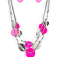 Paparazzi Accessories - Barefoot Beaches Necklace and Shore Up Bracelets - Pink Jewelry Sets