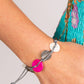 Paparazzi Accessories - Barefoot Beaches Necklace and Shore Up Bracelets - Pink Jewelry Sets