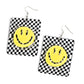 Cheeky Checkerboard Yellow Earrings