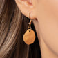 Paparazzi Accessories - Hammered Horizons - Gold Necklaces Infused along a double-stranded gold chain, smooth gold hoops and abstract, hammered gold discs fall down the neckline for an edgy, boisterous display. Features an adjustable clasp closure.  Sold as one individual necklace. Includes one pair of matching.
