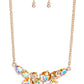 Paparazzi Accessories - Round Royalty Necklace and Twinkling Trio - Gold Jewelry Sets