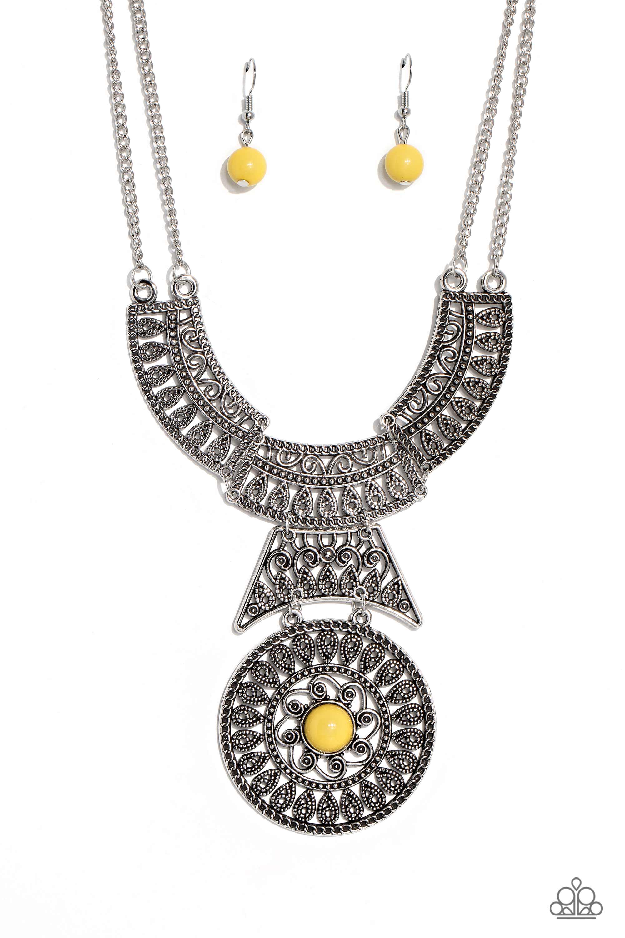 Industrial Conquest - Yellow Paparazzi Necklace – sofancyjewels