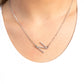 Paparazzi Accessories - Initially Yours - N White Necklaces embossed with dainty white rhinestones, a silver letter "N" hovers below the collar from a dainty silver chain, for a sentimentally simple design. Features an adjustable clasp closure.  Sold as one individual necklace. Includes one pair of matching earrings.