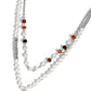 Paparazzi Accessories - Pearl Pact - Brown Necklaces infused with various brown cat's eye discs, a baroque pearl beaded strand gives way to an elongated baroque pearl and silver beaded strand featuring a dainty silver heart pendant for a whimsically layered look. Features an adjustable clasp closure.  Sold as one individual necklace. Includes one pair of matching earrings.