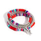 Paparazzi Accessories - Peaceful Potential - Red Bracelets infused along stretchy bands red, pink, green, and various shades of blue rubber discs combine with sporadically placed silver discs and a silver disc strand for a vibrant pop of color along the wrist. A silver peace sign dangles from one of the colorful strands for a youthful finish.  Sold as one set of three bracelets.