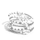 <p data-mce-fragment="1">Paparazzi Accessories - Compelling Clouds - White Bracelets strands of sleek silver beads and accents mixed with white acrylic beads in varying sizes are threaded along an infinity wrap-style bracelet. Clusters of white beads are sporadically infused along the design, creating cloud-like, ethereal layers around the wrist.</p> <p data-mce-fragment="1"><i data-mce-fragment="1">Sold as one individual bracelet.</i></p>