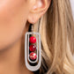 Paparazzi Accessories - Layered Lure - Red Earrings