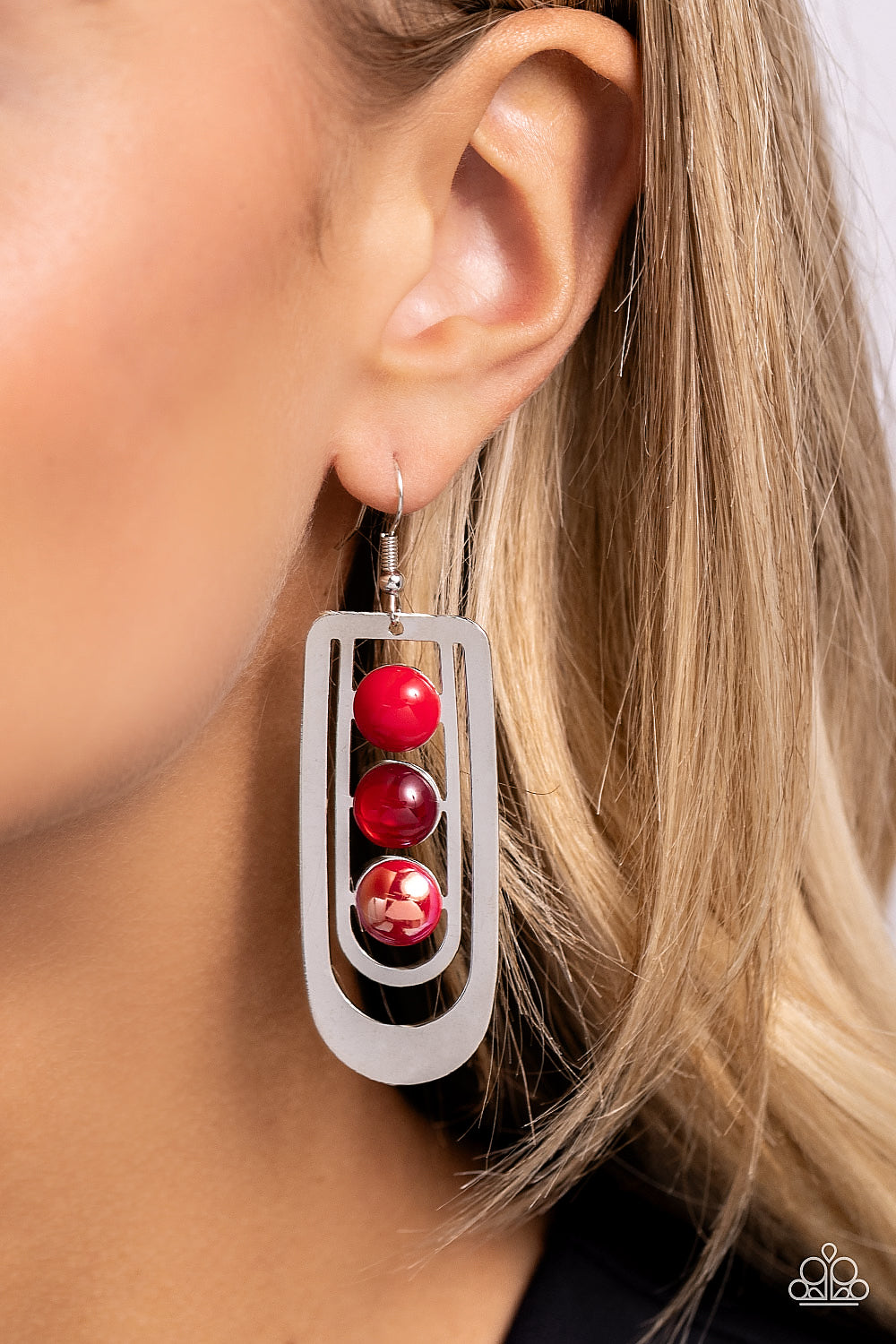 Paparazzi Accessories - Layered Lure - Red Earrings