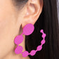 Paparazzi Accessories - Have it Both PHASE - Pink Earrings featuring an electric pink hue, a collection of interconnected circles gradually decreases in size as it curls across the ear for an eye-catching look. Earring attaches to a standard post fitting. Measures approximately 2 1/4" in diameter. Sold as one pair of post earrings.