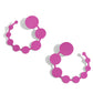 Paparazzi Accessories - Have it Both PHASE - Pink Earrings featuring an electric pink hue, a collection of interconnected circles gradually decreases in size as it curls across the ear for an eye-catching look. Earring attaches to a standard post fitting. Measures approximately 2 1/4" in diameter. Sold as one