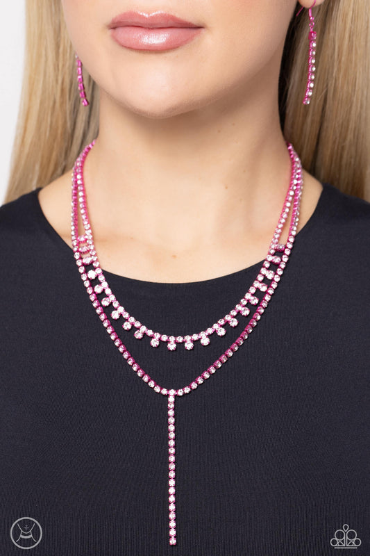 Paparazzi Accessories - Champagne Night - Pink Necklace