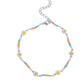 <p>Paparazzi Accessories - Sweetest Daydream - Orange Anklet infused along a classic silver chain, turquoise, coral, and glassy yellow seed beads alternate with white daisy charms around the ankle for an optimistic display. Features an adjustable clasp closure.</p> <p><i>Sold as one individual anklet.</i></p>