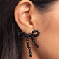 <p>Paparazzi Accessories - The BOW Must Go On - Black Earrings high-sheen black beads in various sizes and black seed beads loop and curl into an elegant, classic bow for a refined centerpiece. Earring attaches to a standard post fitting.</p> <p><i>Sold as one pair of post earrings.</i></p>