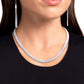 <p>Paparazzi Accessories - Spray Paint Sass - White Necklaces featuring a spray paint effect, a silver snake chain slowly fades from silver to white as it loops around the neckline for a charismatically colorful display. Features an adjustable clasp closure.</p> <p><i>Sold as one individual necklace. Includes one pair of matching earrings.</i></p>