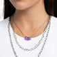 <p>Paparazzi Accessories - Colorful Cadet - Purple Necklaces three mismatched silver chains cascade and layer along the neckline for a sleek look. Strung along the uppermost dainty silver chain, a collection of hot pink, lavender, and purple-painted silver rings add an optimistic splash of color to the look. Features an adjustable clasp closure.</p> <p><i>Sold as one individual necklace. Includes one pair of matching earrings.</i></p>