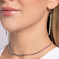 Paparazzi Accessories - Dedicated Duo - Green Necklaces set in sleek silver square fittings, rose rhinestones transition to green rhinestones along the collar for a dazzling, dichromatic display. Features an adjustable clasp closure.  Sold as one individual choker necklace. Includes one pair of matching earrings.