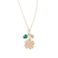<p>Paparazzi Accessories - Luck of the Draw - Green Necklaces Cascading from a dainty gold paperclip chain, a collection of St. Patrick's Day-inspired charms, including a gold four-leaf clover, a green rhinestone-dotted smaller four-leaf clover, and an emerald gem heart in a gold frame create a lustrous, lucky design. Features an adjustable clasp closure.</p> <p><i>Sold as one individual necklace. Includes one pair of matching earrings.</i></p>