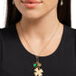 <p>Paparazzi Accessories - Luck of the Draw - Green Necklaces Cascading from a dainty gold paperclip chain, a collection of St. Patrick's Day-inspired charms, including a gold four-leaf clover, a green rhinestone-dotted smaller four-leaf clover, and an emerald gem heart in a gold frame create a lustrous, lucky design. Features an adjustable clasp closure.</p> <p><i>Sold as one individual necklace. Includes one pair of matching earrings.</i></p>