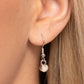Paparazzi Accessories - Lovely Layers - Multi Necklace featuring multicolored iridescent rhinestones, a pendant spelling out the word "LOVE" is attached to the lowermost strand of two mismatched silver chain layers for a radiantly romantic statement. Features an adjustable clasp closure. Due to its prismatic palette, color may vary.  Sold as one individual necklace. Includes one pair of matching earrings.