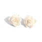 Paparazzi Accessories - Tulle Twist - White Earrings