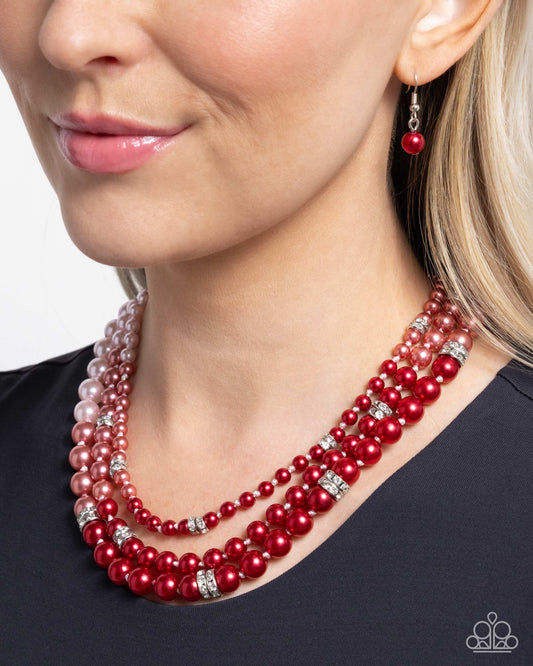 Paparazzi Accessories - Ombre Ornament - Red Necklaces