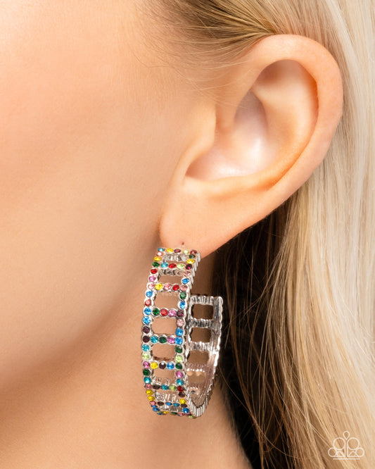 Paparazzi Accessories - Bridging Brilliance - Multi Hoop Earrings