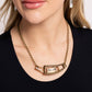 Paparazzi Accessories - Interlocked Improv - Brass Necklaces